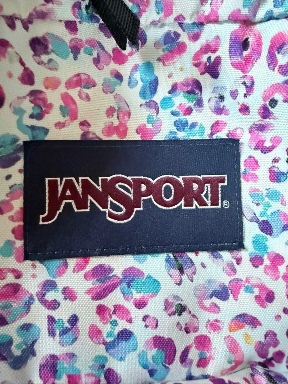 💜🩷🩵🖤 JanSport “Leopard Dots” Cross Town Backpack 🖤🩵🩷💜